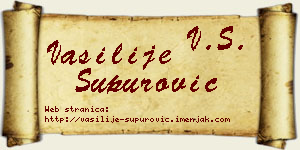 Vasilije Supurović vizit kartica